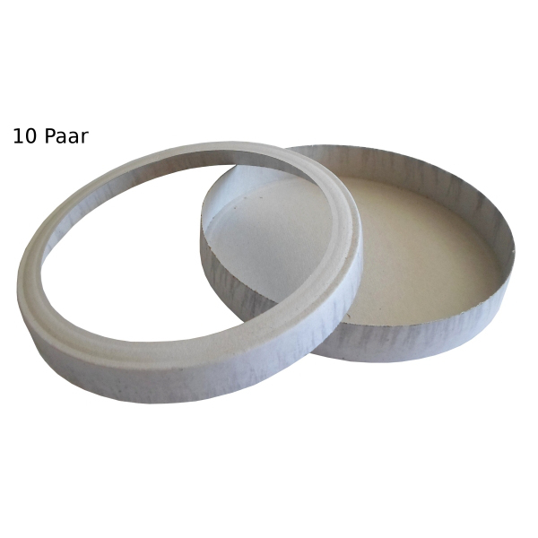 Laternendeckel/Laternenboden, D: 15,3 cm, weiß, 10 Paar - TELNA